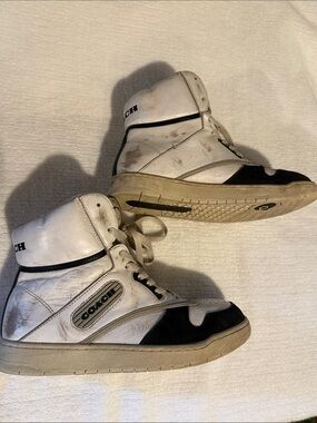 Coach 1941 White Distressed Sneakers 7.5B